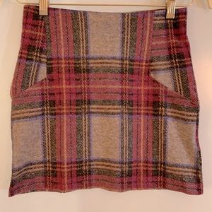 Topshop Plaid Tartan Mini Skirt, size 2